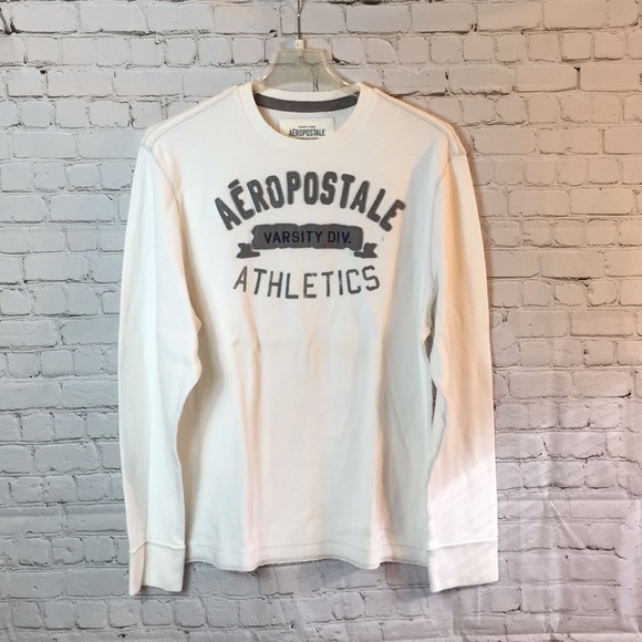 Aeropostale Other - Aeropostale white thermal shirt w gray letters.